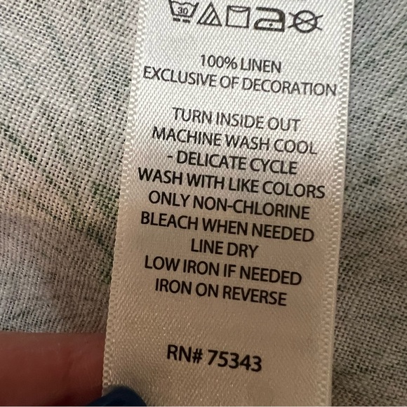 Tahari 100% Linen Garment in Vibrant Green and White. Size XL. - Picture 10 of 10